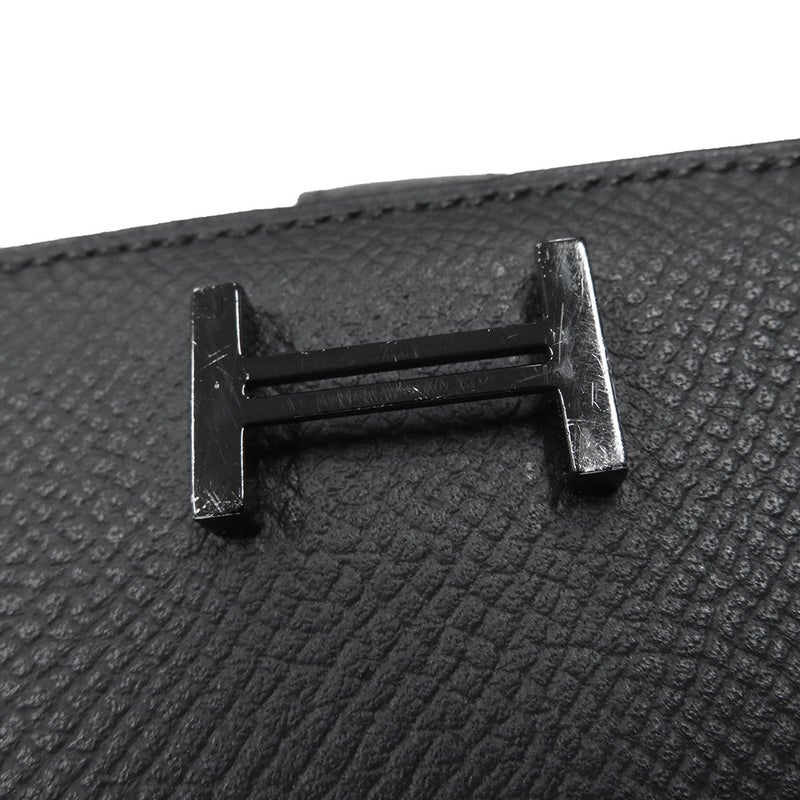 エルメス 長財布 ベアンスフレ マチ有り ブラック/ブラック金具 エプソン U刻印 HERMES 財布 モノクローム 黒
