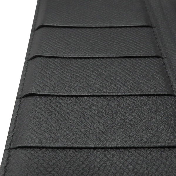 エルメス 長財布 ベアンスフレ マチ有り ブラック/ブラック金具 エプソン U刻印 HERMES 財布 モノクローム 黒