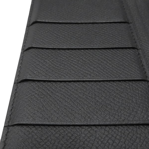 エルメス 長財布 ベアンスフレ マチ有り ブラック/ブラック金具 エプソン U刻印 HERMES 財布 モノクローム 黒