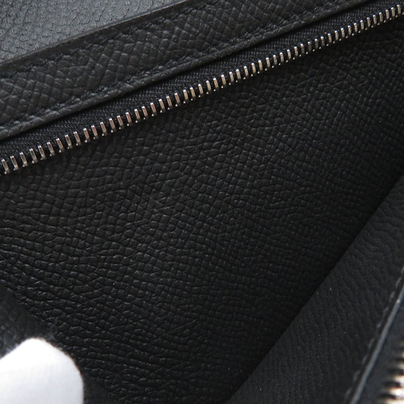 エルメス 長財布 ベアンスフレ マチ有り ブラック/ブラック金具 エプソン U刻印 HERMES 財布 モノクローム 黒