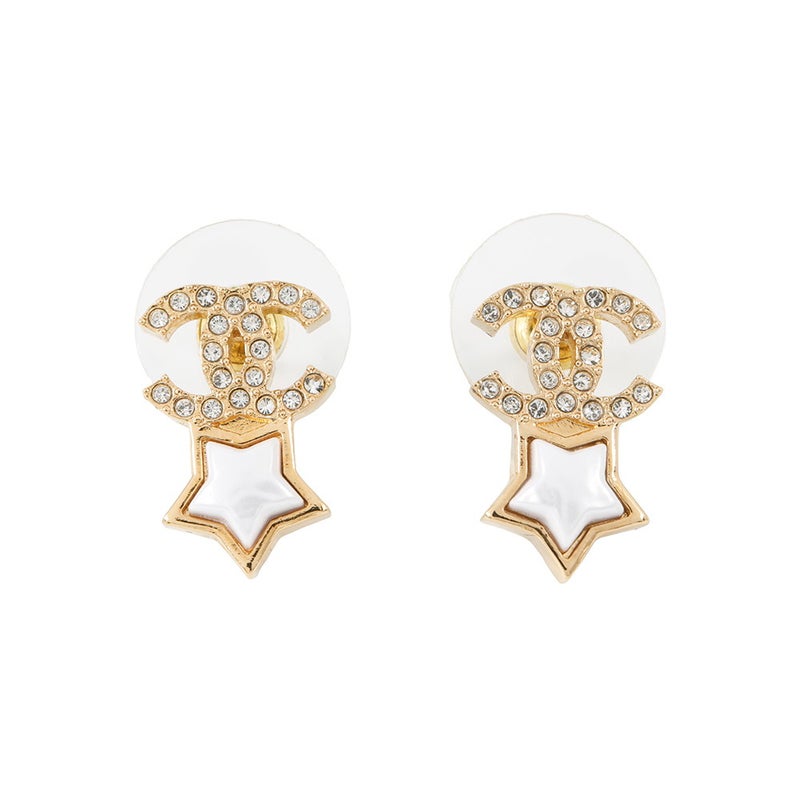 シャネル ピアス ココマーク スターモチーフ ラインストーン メタル B24C ABC823 CHANEL アクセサリー