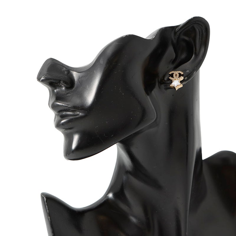 シャネル ピアス ココマーク スターモチーフ ラインストーン メタル B24C ABC823 CHANEL アクセサリー