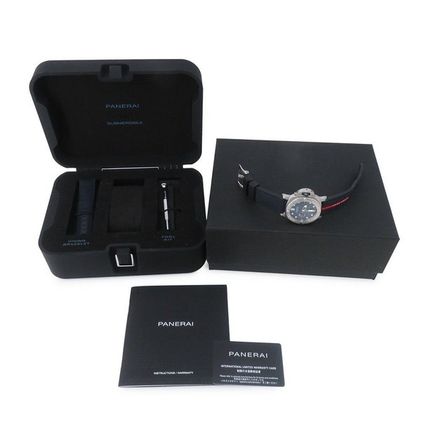 パネライ サブマーシブル クアランタ クアトロ ルナ・ロッサ Y番 PAM01391 PANERAI 腕時計 ブルー文字盤