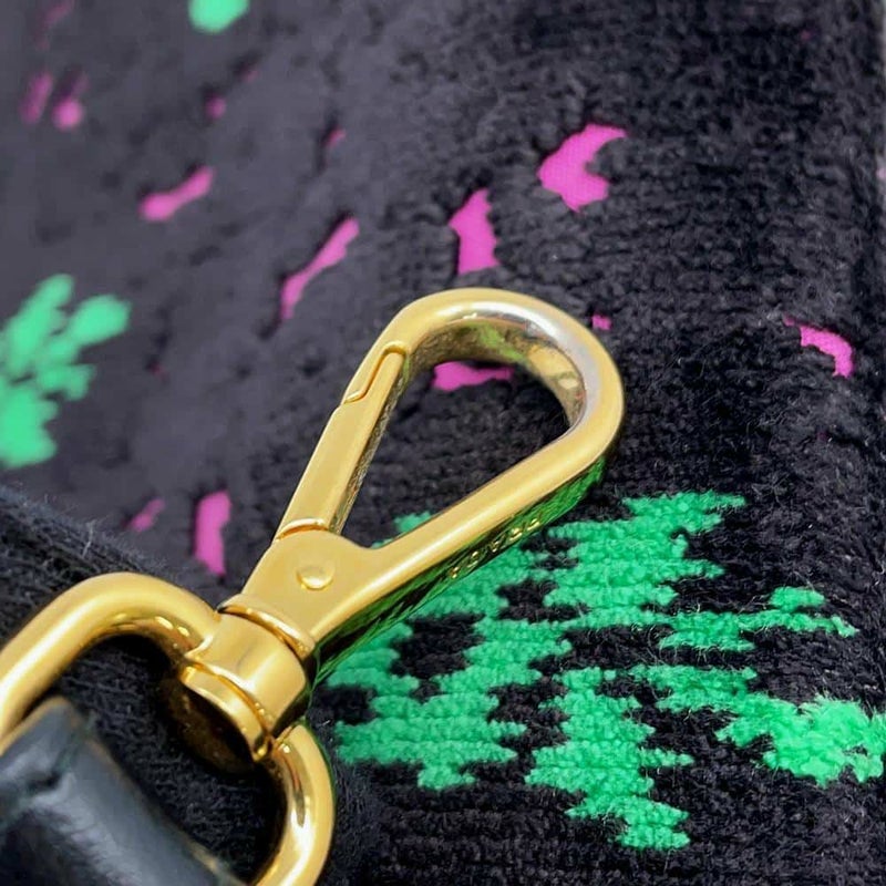 プラダ ハンドバッグ カナパ ミニ ベロア 1BA038 PRADA バッグ 2wayショルダーバッグ 黒