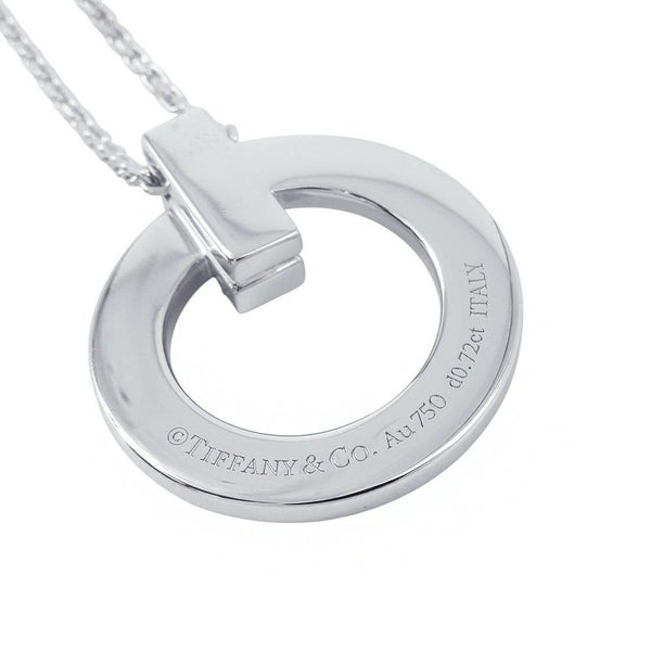 ティファニー ネックレス T ワン サークル ペンダント ダイヤモンド 計0.72ct K18WGホワイトゴールド 72154568 Tiffany&Co.