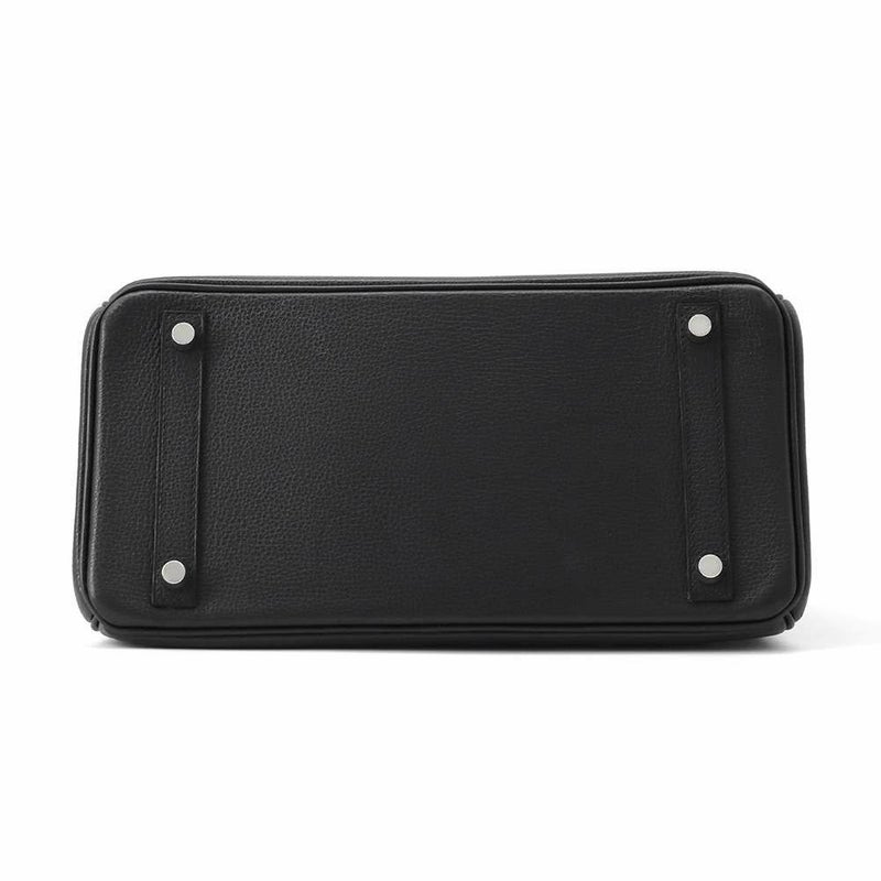 エルメス バーキン30 ブラック/シルバー金具 ヴァッシュリエジェ □K刻印 HERMES Birkin ハンドバッグ 黒