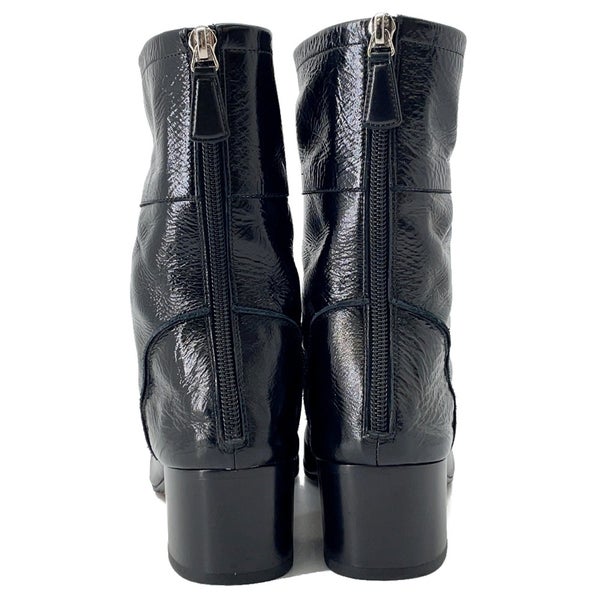 シャネル ショートブーツ ココマーク レザー レディースサイズ37C CHANEL 靴 黒