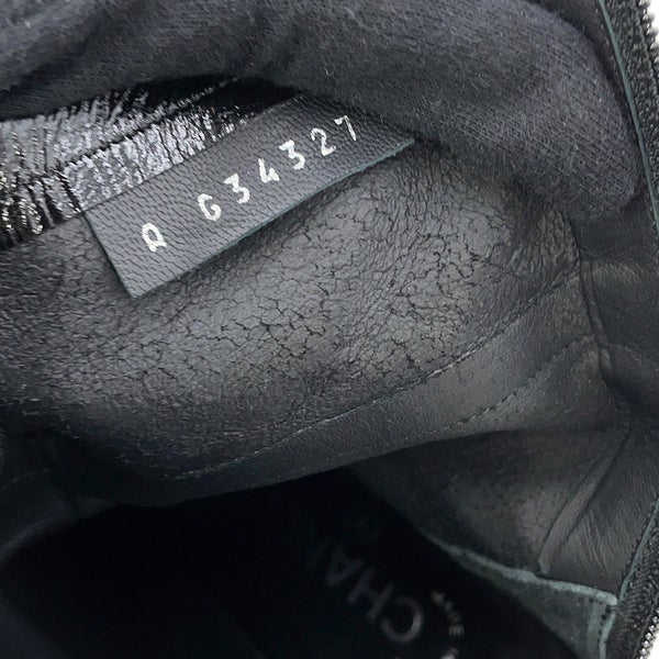 シャネル ショートブーツ ココマーク レザー レディースサイズ37C CHANEL 靴 黒