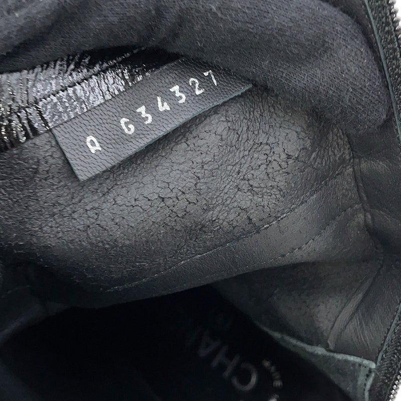 シャネル ショートブーツ ココマーク レザー レディースサイズ37C CHANEL 靴 黒