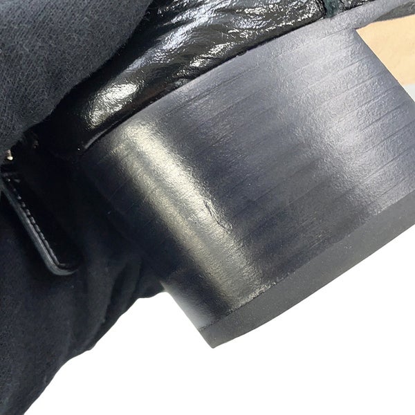 シャネル ショートブーツ ココマーク レザー レディースサイズ37C CHANEL 靴 黒
