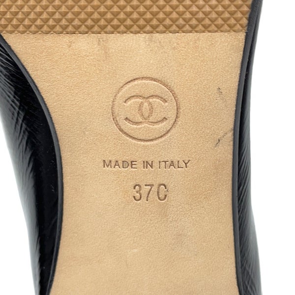 シャネル ショートブーツ ココマーク レザー レディースサイズ37C CHANEL 靴 黒