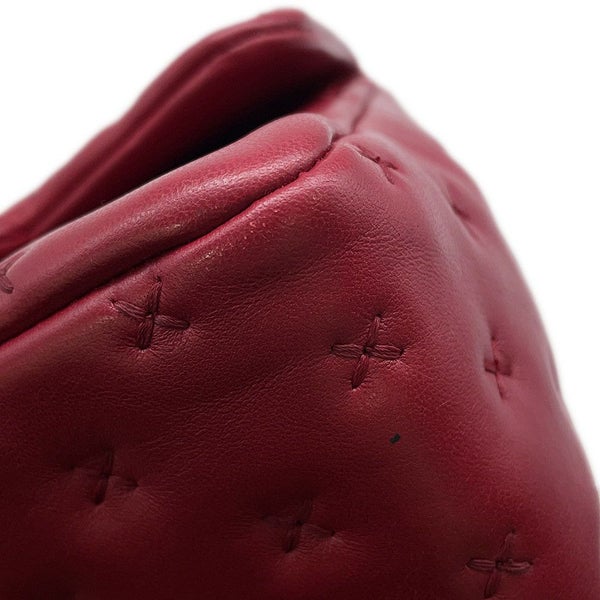 シャネル ハンドバッグ クロスステッチ ココマーク トップハンドル ラムスキン A98724 CHANEL  ショルダーバッグ