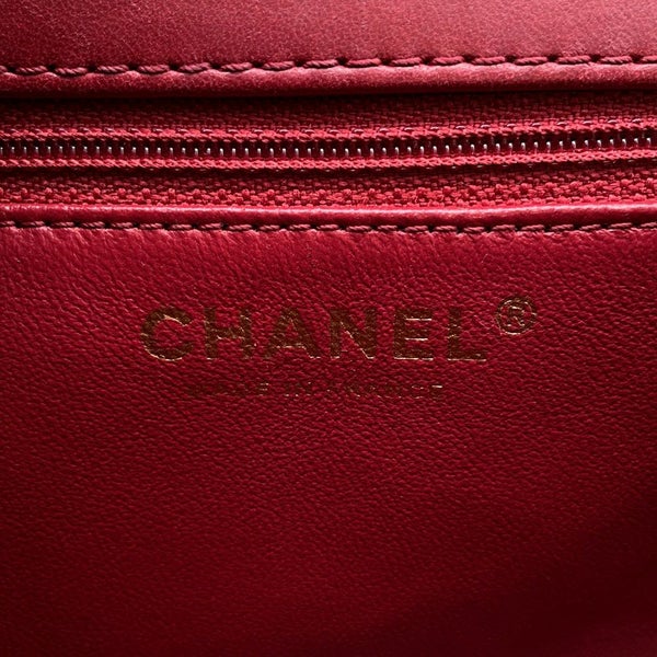 シャネル ハンドバッグ クロスステッチ ココマーク トップハンドル ラムスキン A98724 CHANEL  ショルダーバッグ