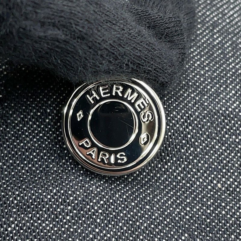 エルメス ワンピース セリエボタン ノースリーブ デニム レディースサイズ36 HERMES 黒