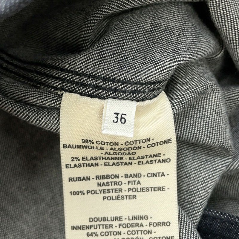 エルメス ワンピース セリエボタン ノースリーブ デニム レディースサイズ36 HERMES 黒