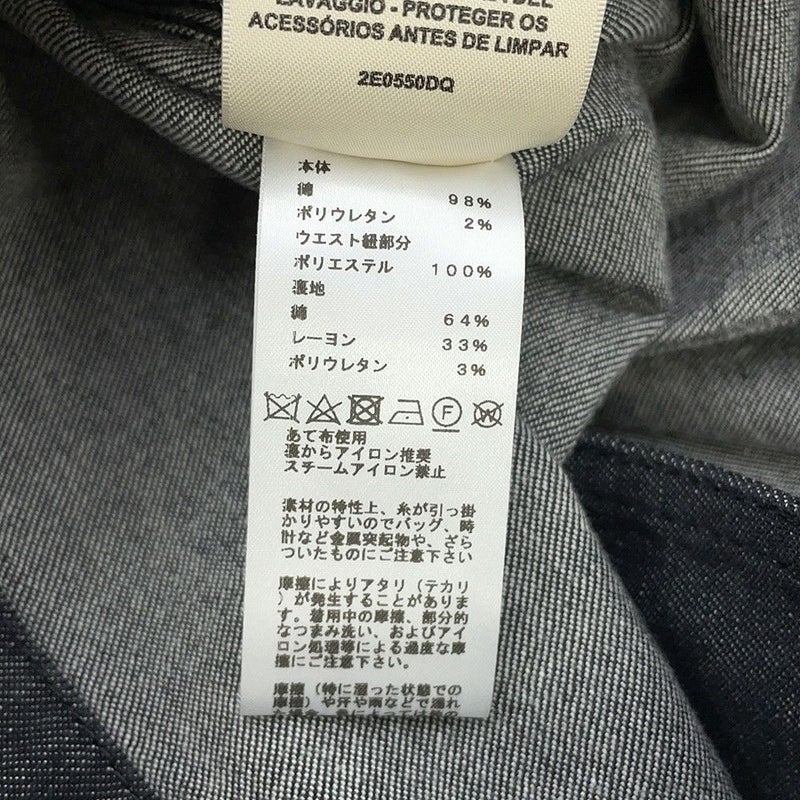 エルメス ワンピース セリエボタン ノースリーブ デニム レディースサイズ36 HERMES 黒