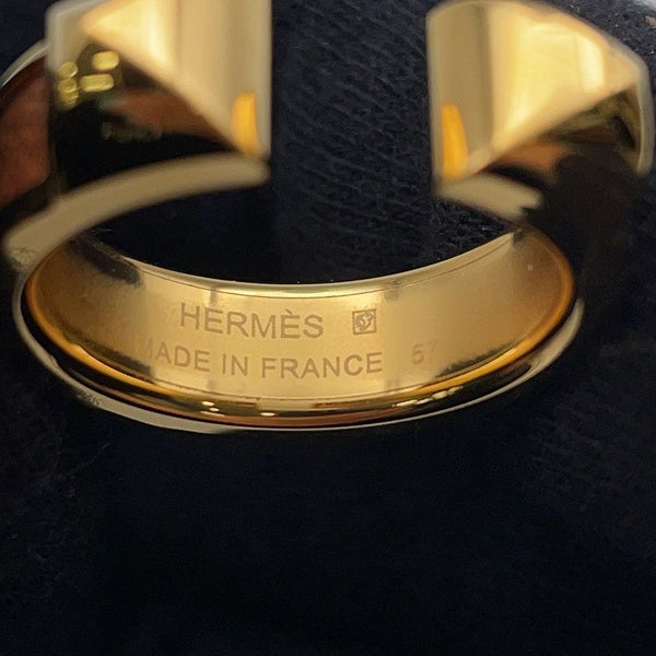エルメス リング アテナ ドゥブル クルー ゴールド/ゴールド金具 ヴォーマダム サイズ57 HERMES 指輪