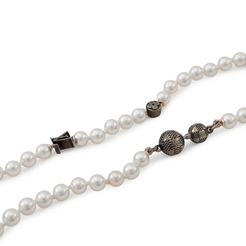 ルイヴィトン ネックレス モノグラム スリム パール フェイクパール M02235 LOUIS VUITTON メンズ アクセサリー