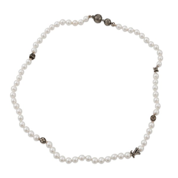 ルイヴィトン ネックレス モノグラム スリム パール フェイクパール M02235 LOUIS VUITTON メンズ アクセサリー