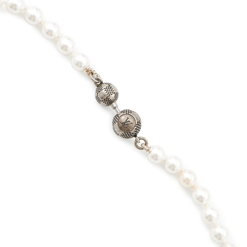 ルイヴィトン ネックレス モノグラム スリム パール フェイクパール M02235 LOUIS VUITTON メンズ アクセサリー