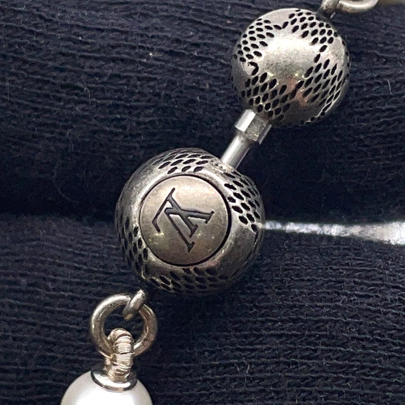 ルイヴィトン ネックレス モノグラム スリム パール フェイクパール M02235 LOUIS VUITTON メンズ アクセサリー