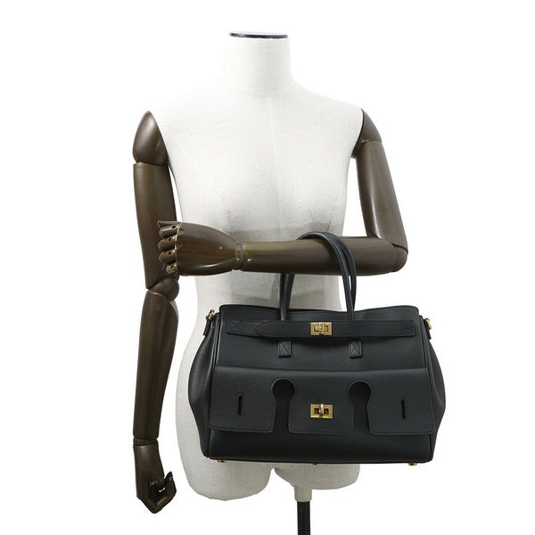 バレンシアガ トートバッグ Bel Air Carry All ベルエア キャリーオール スムースカーフレザー BALENCIAGA 2way 黒