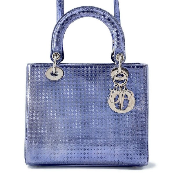 クリスチャン・ディオール ハンドバッグ レディディオール マイクロカナージュ ミディアム メタリック Christian Dior 2wayショルダー