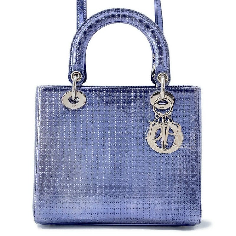 クリスチャン・ディオール ハンドバッグ レディディオール マイクロカナージュ ミディアム メタリック Christian Dior 2wayショルダー