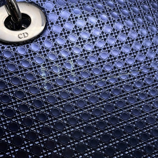 クリスチャン・ディオール ハンドバッグ レディディオール マイクロカナージュ ミディアム メタリック Christian Dior 2wayショルダー