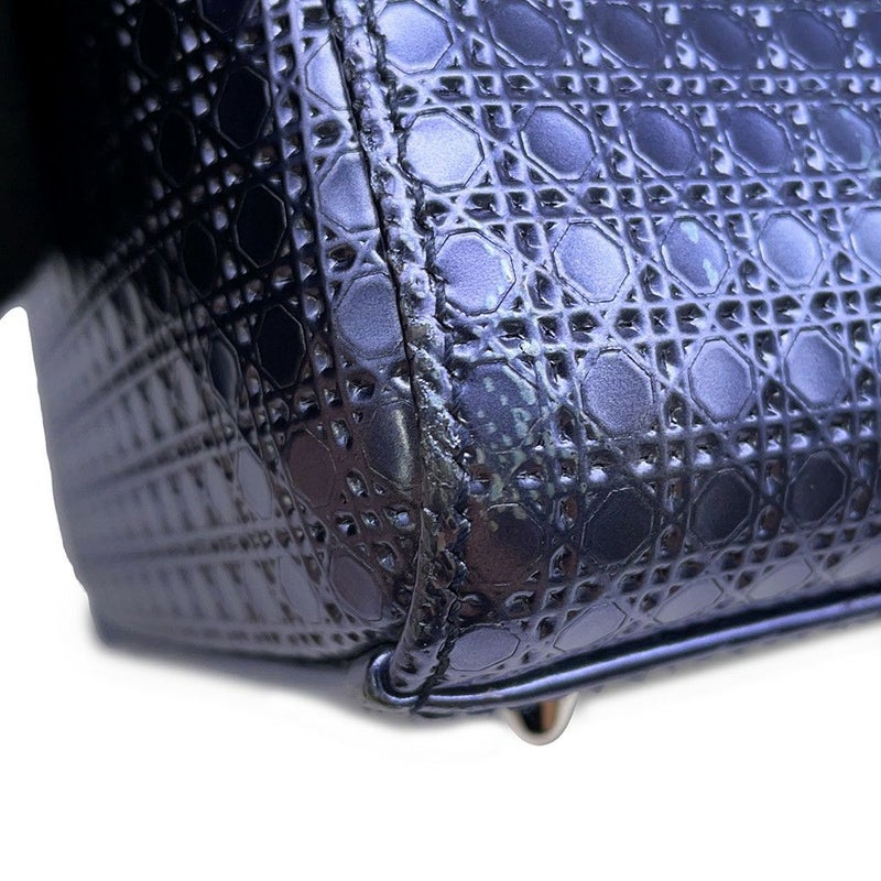 クリスチャン・ディオール ハンドバッグ レディディオール マイクロカナージュ ミディアム メタリック Christian Dior 2wayショルダー