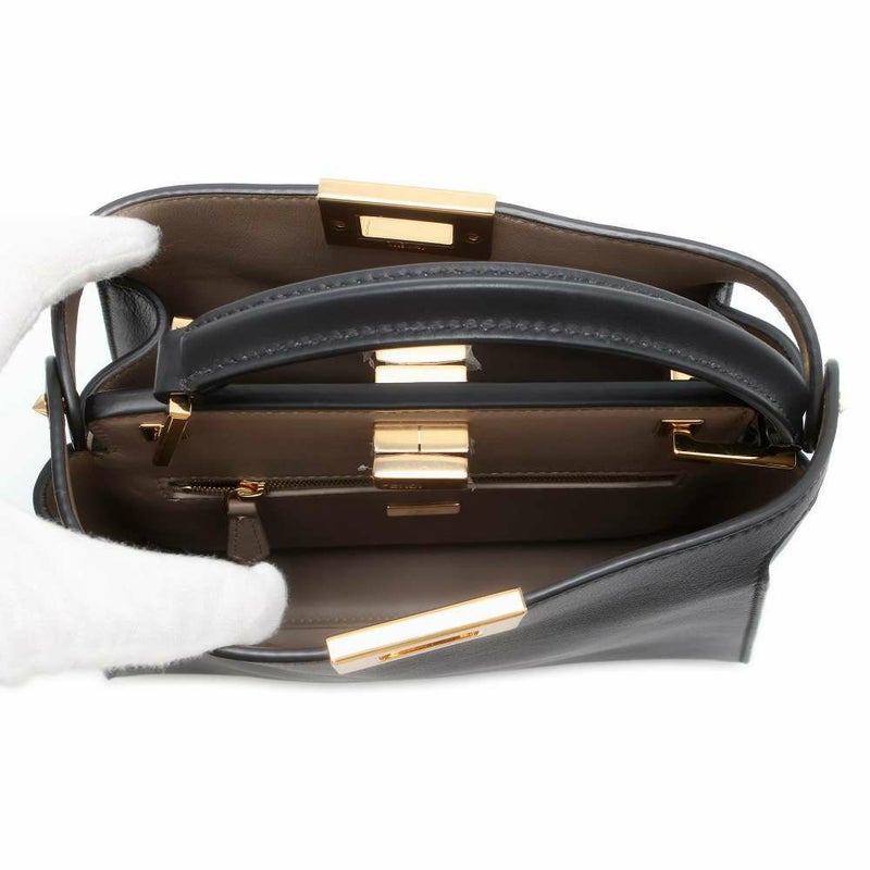 フェンディ ハンドバッグ ピーカブー アイコニックエッセンシャリー 8BN302 FENDI 2wayショルダーバッグ 黒