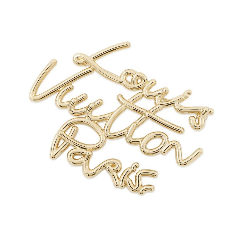 ルイヴィトン ブローチ LV スクリプト メタル M03098 LOUIS VUITTON アクセサリー