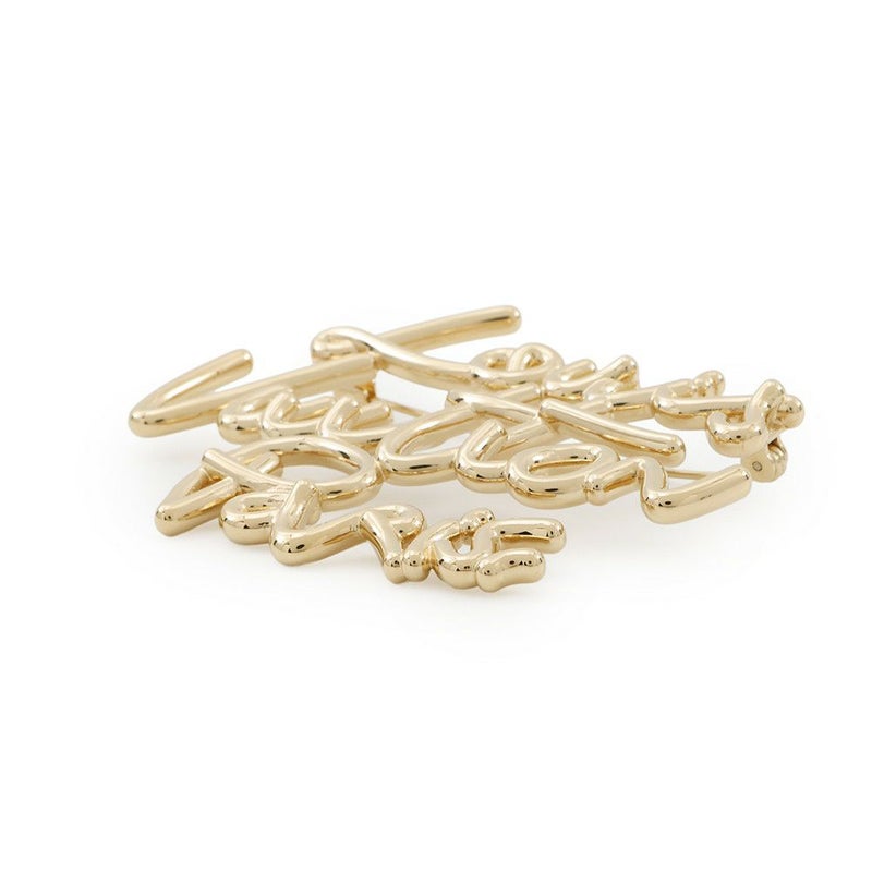 ルイヴィトン ブローチ LV スクリプト メタル M03098 LOUIS VUITTON アクセサリー