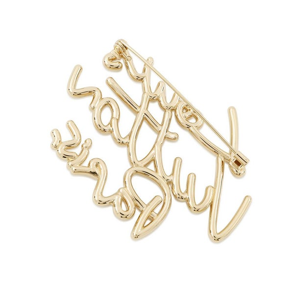 ルイヴィトン ブローチ LV スクリプト メタル M03098 LOUIS VUITTON アクセサリー