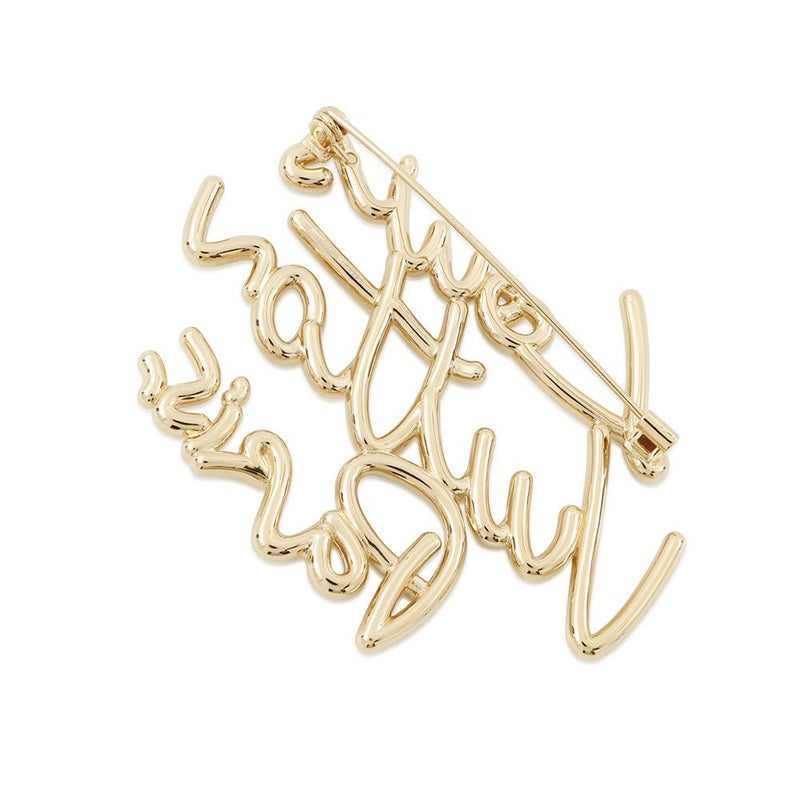 ルイヴィトン ブローチ LV スクリプト メタル M03098 LOUIS VUITTON アクセサリー