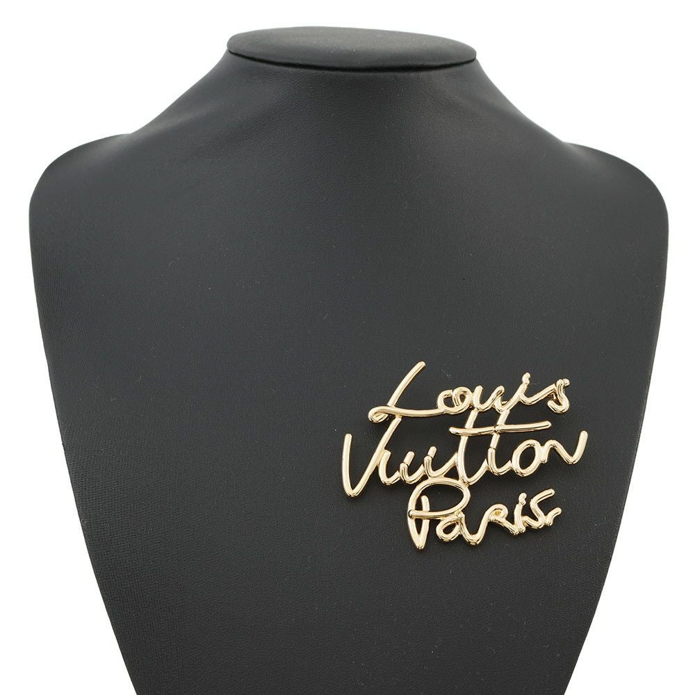 ルイヴィトン ブローチ LV スクリプト メタル M03098 LOUIS VUITTON