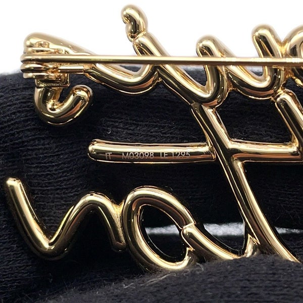 ルイヴィトン ブローチ LV スクリプト メタル M03098 LOUIS VUITTON アクセサリー
