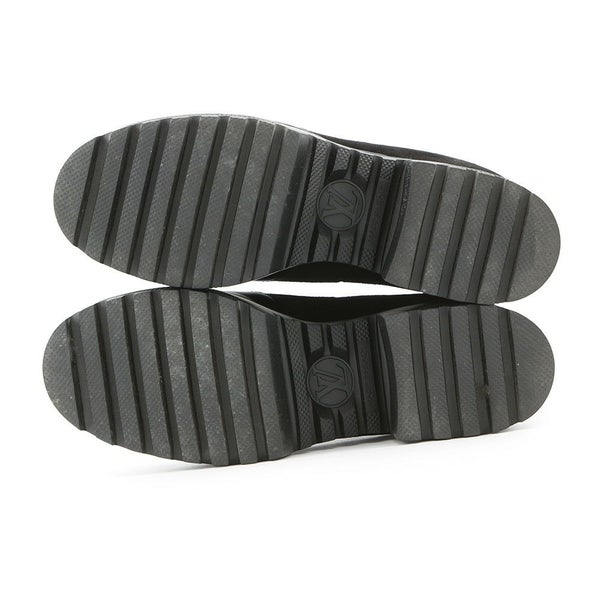 ルイヴィトン ブーツ モノグラム・アンプラント スエード ローリエート アンクルブーツ レディースサイズ38 1AC7W0 靴 ブラック 黒