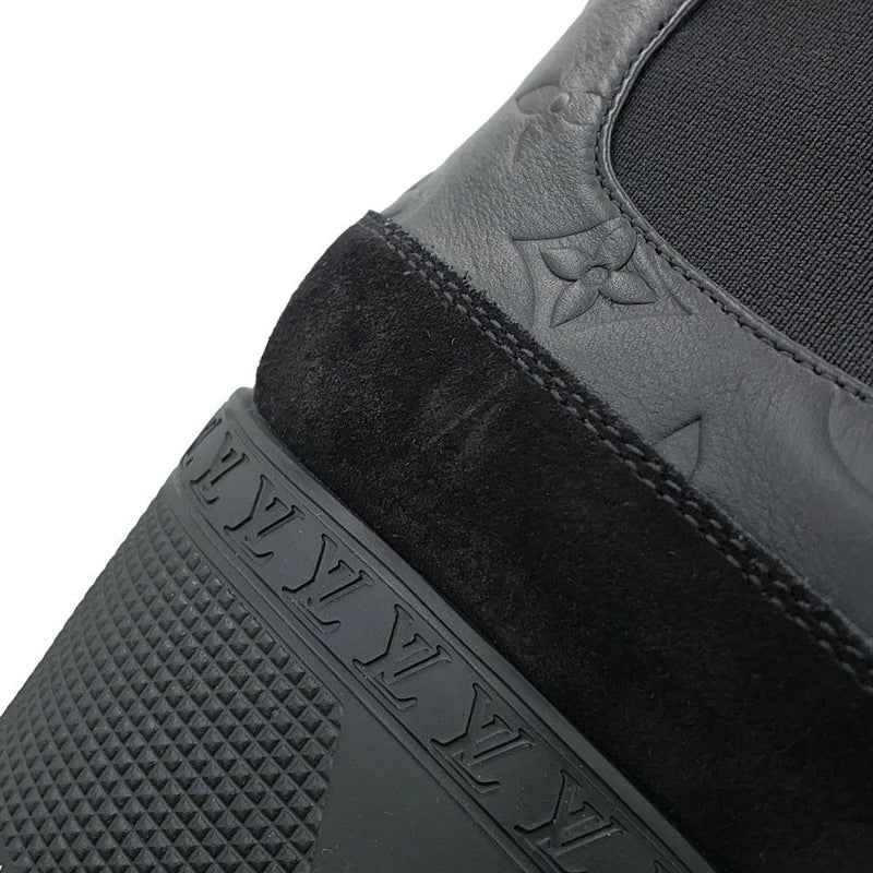 ルイヴィトン ブーツ モノグラム・アンプラント スエード ローリエート アンクルブーツ レディースサイズ38 1AC7W0 靴 ブラック 黒