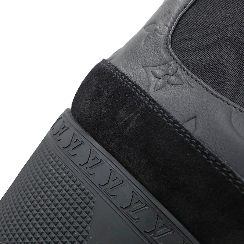 ルイヴィトン ブーツ モノグラム・アンプラント スエード ローリエート アンクルブーツ レディースサイズ38 1AC7W0 靴 ブラック 黒