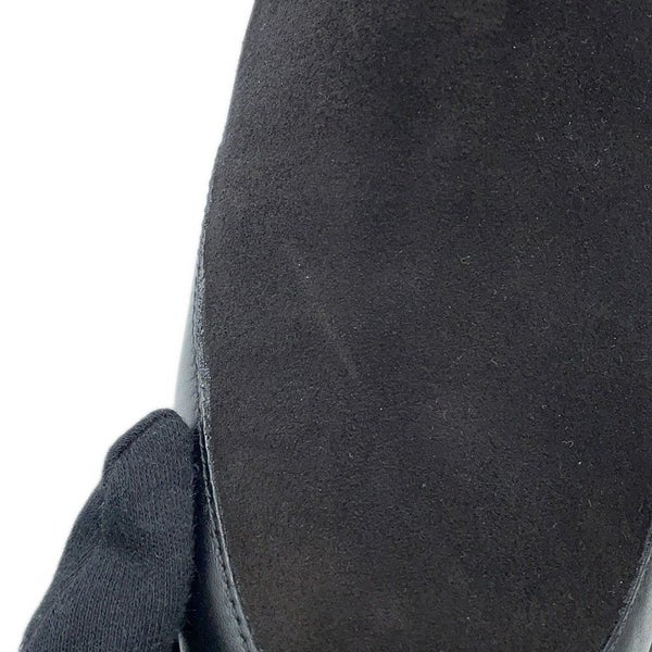 ルイヴィトン ブーツ モノグラム・アンプラント スエード ローリエート アンクルブーツ レディースサイズ38 1AC7W0 靴 ブラック 黒