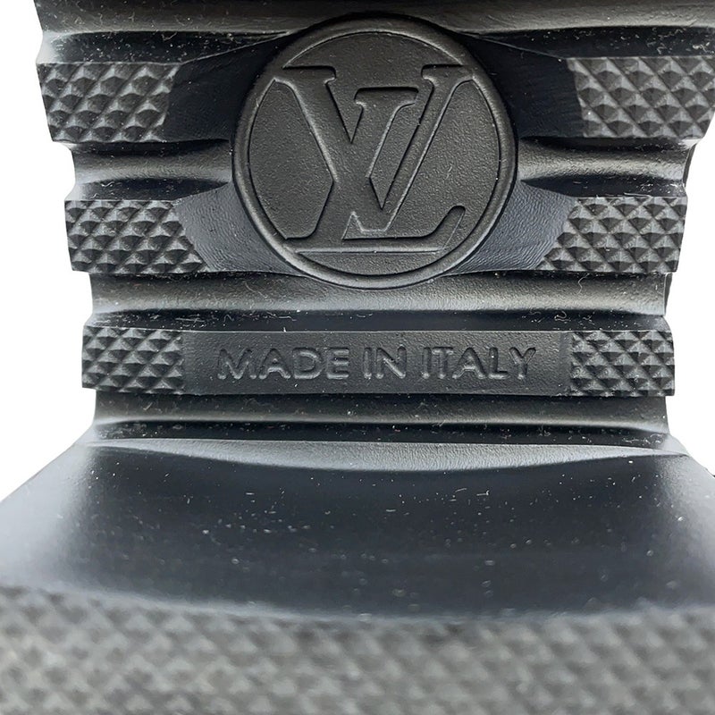 ルイヴィトン ブーツ モノグラム・アンプラント スエード ローリエート アンクルブーツ レディースサイズ38 1AC7W0 靴 ブラック 黒