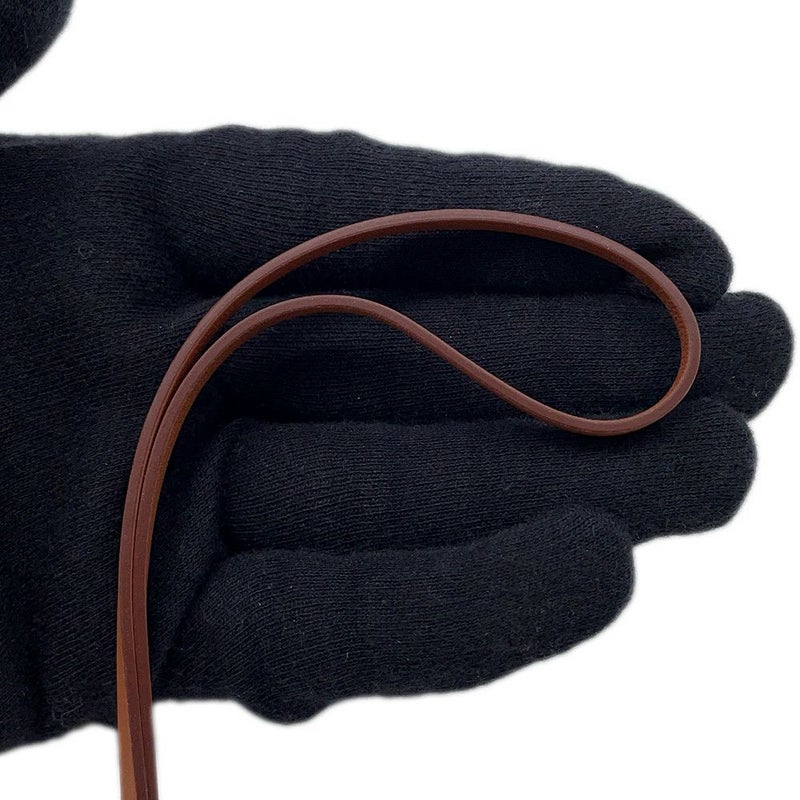 エルメス バッグチャーム ショッパー サックオランジュ フー/ゴールド ラムスキン D刻印