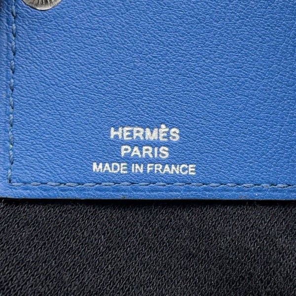 エルメス バッグチャーム ユリス ナノ ヴェルソ ヴェールクリケット/ブルーフランス/シルバー金具  エバーカラー Z刻印