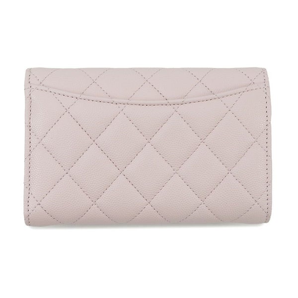 シャネル 三つ折り財布 マトラッセ ココマーク スモールジップ ウォレット キャビアスキン AP0232 CHANEL