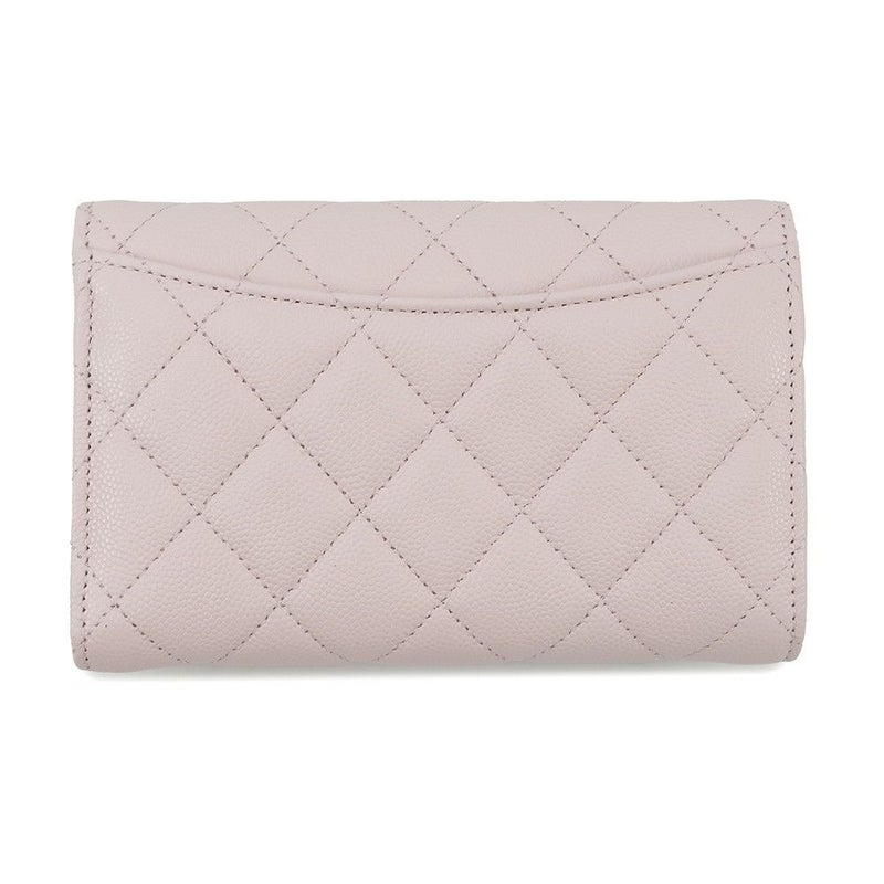 シャネル 三つ折り財布 マトラッセ ココマーク スモールジップ ウォレット キャビアスキン AP0232 CHANEL