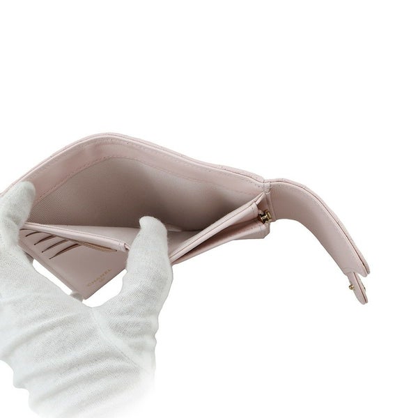 シャネル 三つ折り財布 マトラッセ ココマーク スモールジップ ウォレット キャビアスキン AP0232 CHANEL