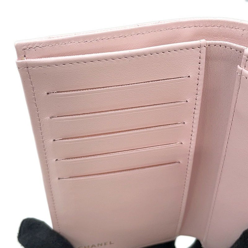 シャネル 三つ折り財布 マトラッセ ココマーク スモールジップ ウォレット キャビアスキン AP0232 CHANEL