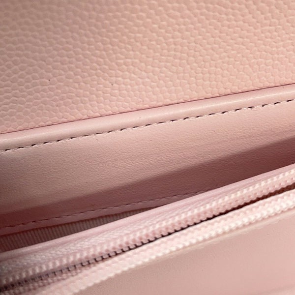 シャネル 三つ折り財布 マトラッセ ココマーク スモールジップ ウォレット キャビアスキン AP0232 CHANEL