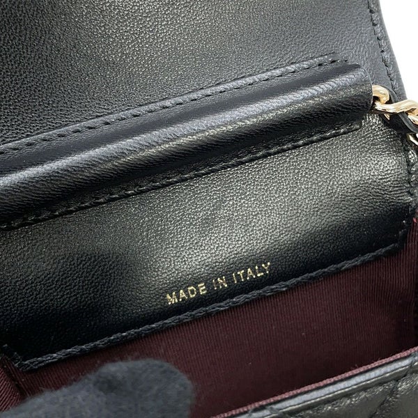 シャネル チェーンショルダーバッグ マトラッセ ココマーク クラシック チェーンクラッチ ラムスキン AP2475 CHANEL 黒
